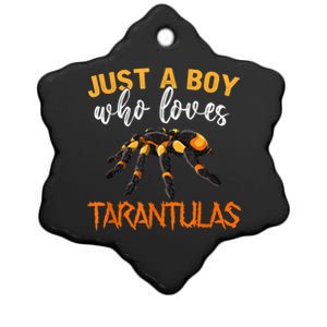 Men Boys Kids Just A Boy Who Loves Tarantulas Spider Ceramic Star Ornament