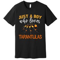 Men Boys Kids Just A Boy Who Loves Tarantulas Spider Premium T-Shirt