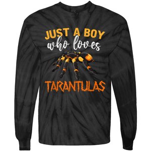 Men Boys Kids Just A Boy Who Loves Tarantulas Spider Tie-Dye Long Sleeve Shirt