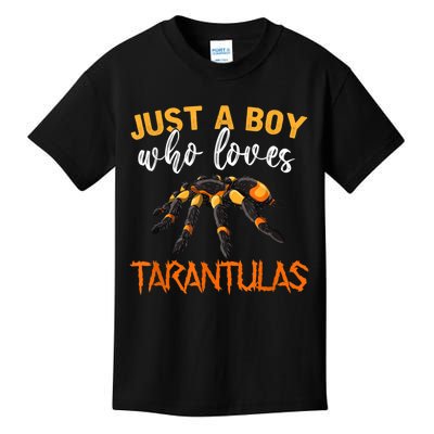 Men Boys Kids Just A Boy Who Loves Tarantulas Spider Kids T-Shirt