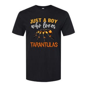 Men Boys Kids Just A Boy Who Loves Tarantulas Spider Softstyle CVC T-Shirt