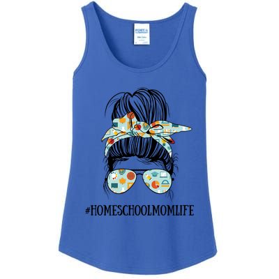 Messy Bun Life Of A Homeschool Mom Mother's Day Super Mom Gift Ladies Essential Tank