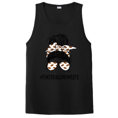 Messy Bun Life Of A Mom American Football Mother's Day Gift PosiCharge Competitor Tank