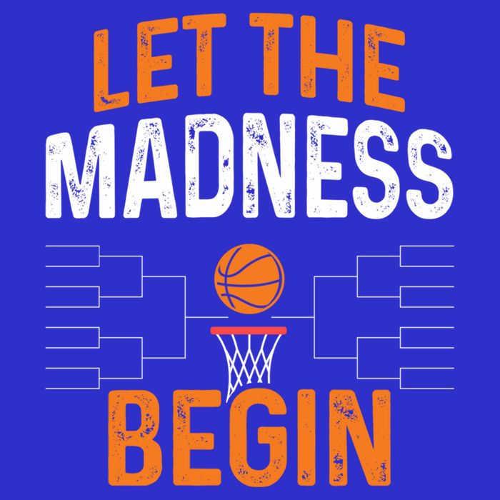 March Basketball Let The Madness Begin Funny Bracket Party Meaningful Gift Zip Tote Bag