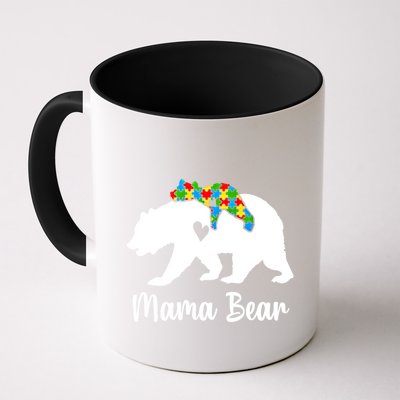 Mama Bear Love Support Autism Awareness Bear Family Cute Gift Mug