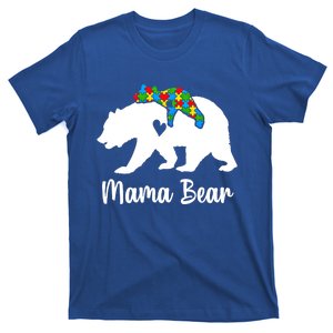 Mama Bear Love Support Autism Awareness Bear Family Cute Gift T-Shirt