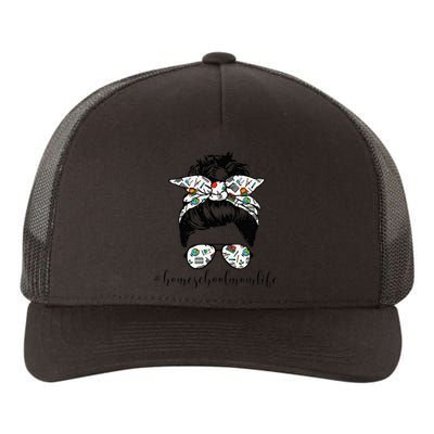 Messy Bun Life of a Homeschool Mom Mother's Day Super Mamma Yupoong Adult 5-Panel Trucker Hat