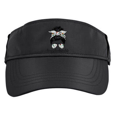 Messy Bun Life of a Homeschool Mom Mother's Day Super Mamma Adult Drive Performance Visor