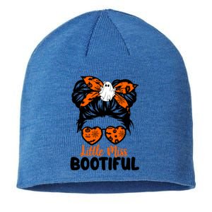 Messy Bun Little Miss Bootiful Boo Halloween Costume Cool Gift Sustainable Beanie