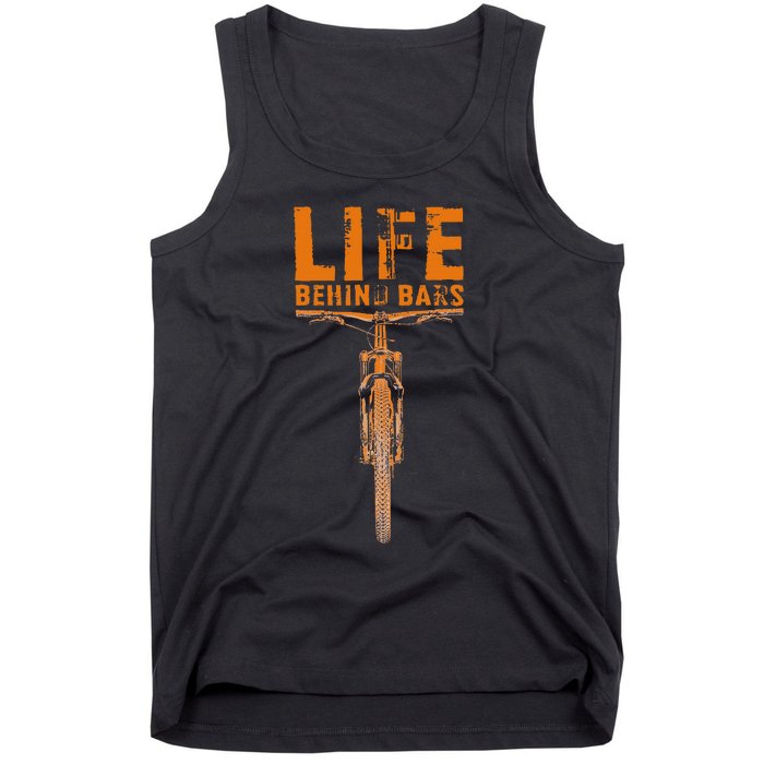 Mountain Bike Life Behind Bars Funny Biking Tank Top