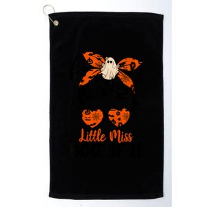 Messy Bun Little Miss Bootiful Boo Halloween Costume Gift Platinum Collection Golf Towel