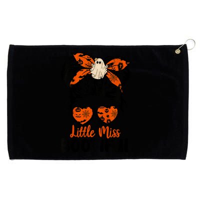 Messy Bun Little Miss Bootiful Boo Halloween Costume Gift Grommeted Golf Towel