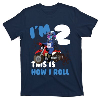 Motocross Birthday Little Is Two Years Old T-Shirt