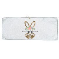 Mimi Bunny Leopard Flower Cute Easter Large Microfiber Waffle Golf Towel