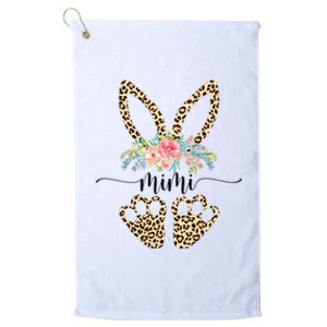 Mimi Bunny Leopard Flower Cute Easter Platinum Collection Golf Towel