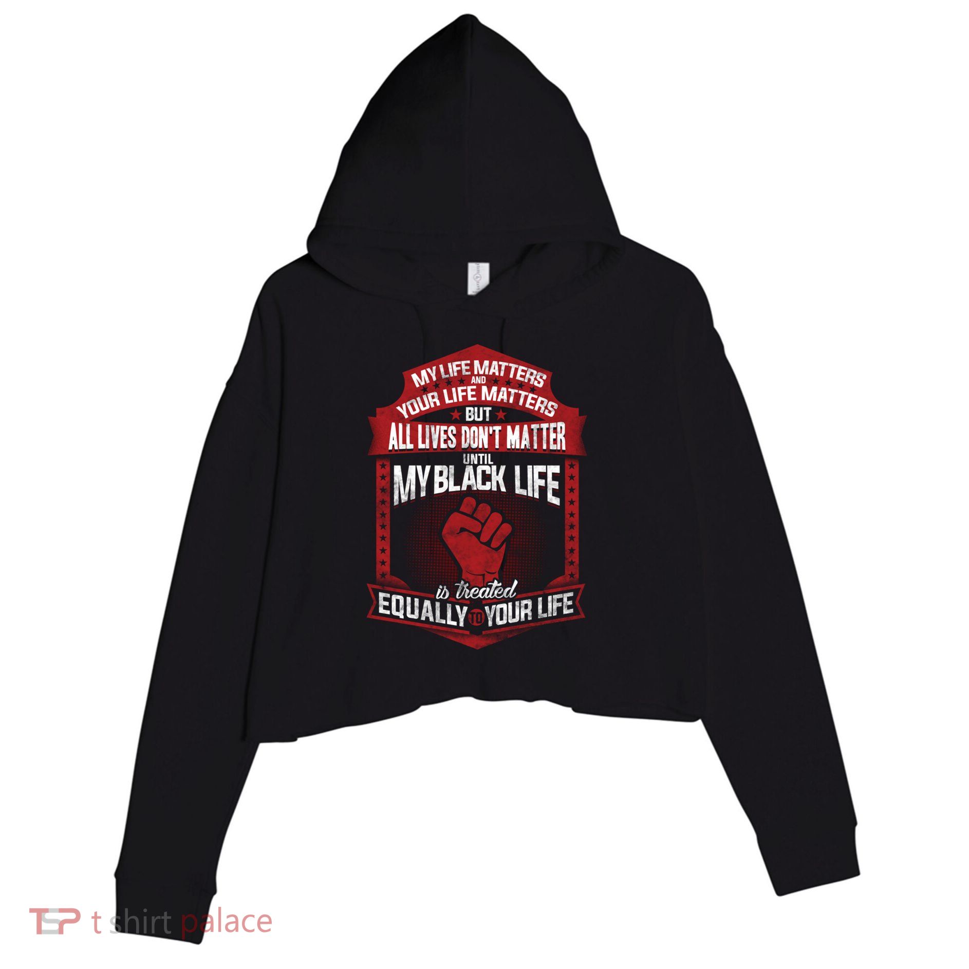 My Black Life Matter Gift Crop Fleece Hoodie