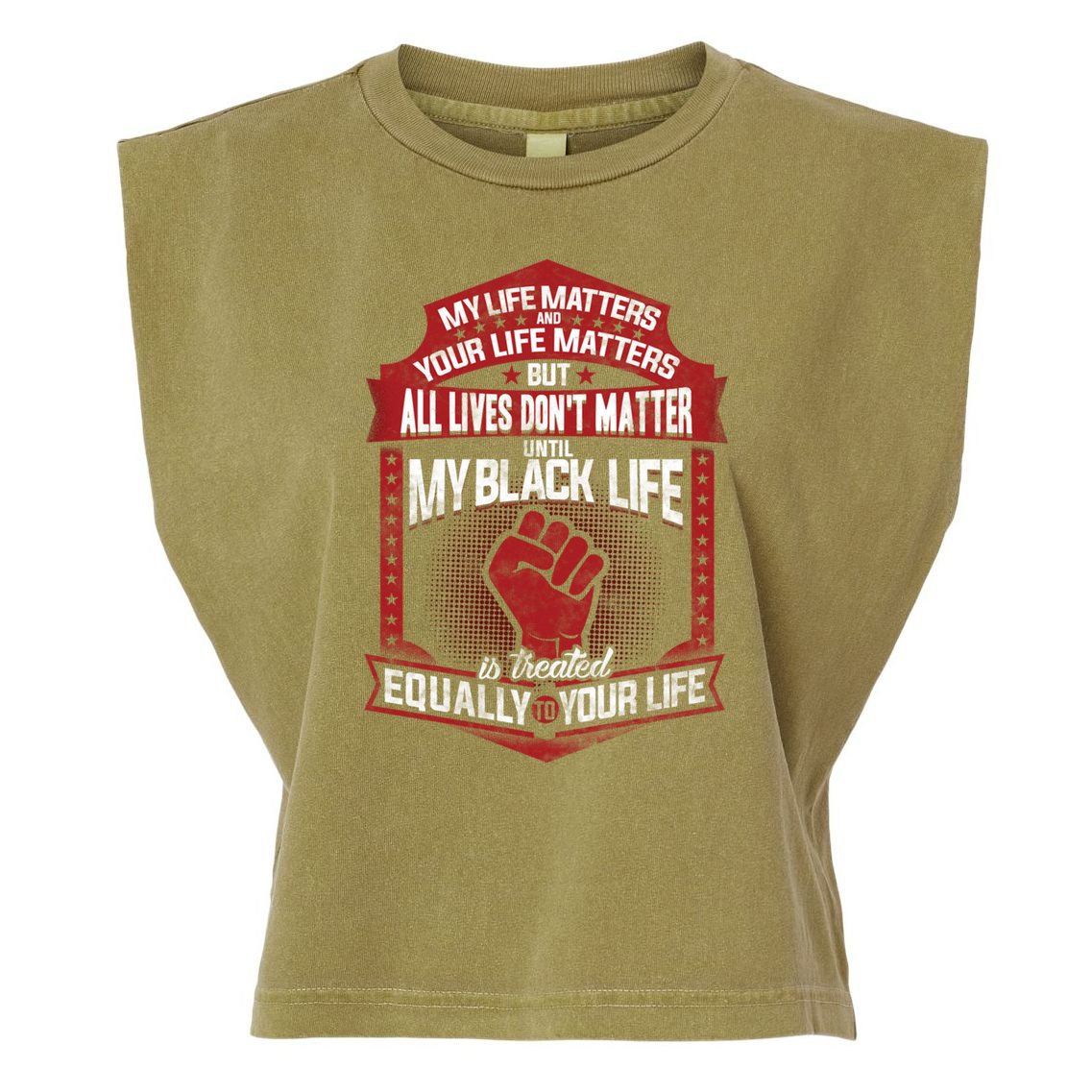 My Black Life Matter Gift Garment-Dyed Women's Muscle Tee