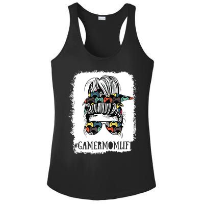 Messy Bun Life Of A Gamer Mom Mothers Day Gaming Mother Ladies PosiCharge Competitor Racerback Tank