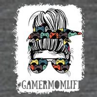 Messy Bun Life Of A Gamer Mom Mothers Day Gaming Mother 7 Panel Mesh Trucker Snapback Hat