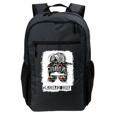 Messy Bun Life Of A Gamer Mom Mothers Day Gaming Mother Backpack