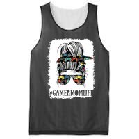 Messy Bun Life Of A Gamer Mom Mothers Day Gaming Mother Mesh Reversible Basketball Jersey Tank