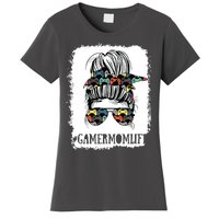 Messy Bun Life Of A Gamer Mom Mothers Day Gaming Mother Women's T-Shirt