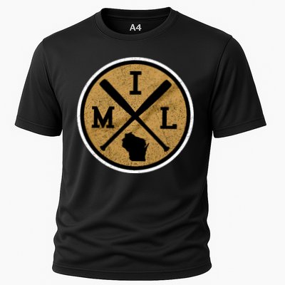 Milwaukee Baseball Lover Baseball Player Retro Sporty Cooling Performance Crew T-Shirt