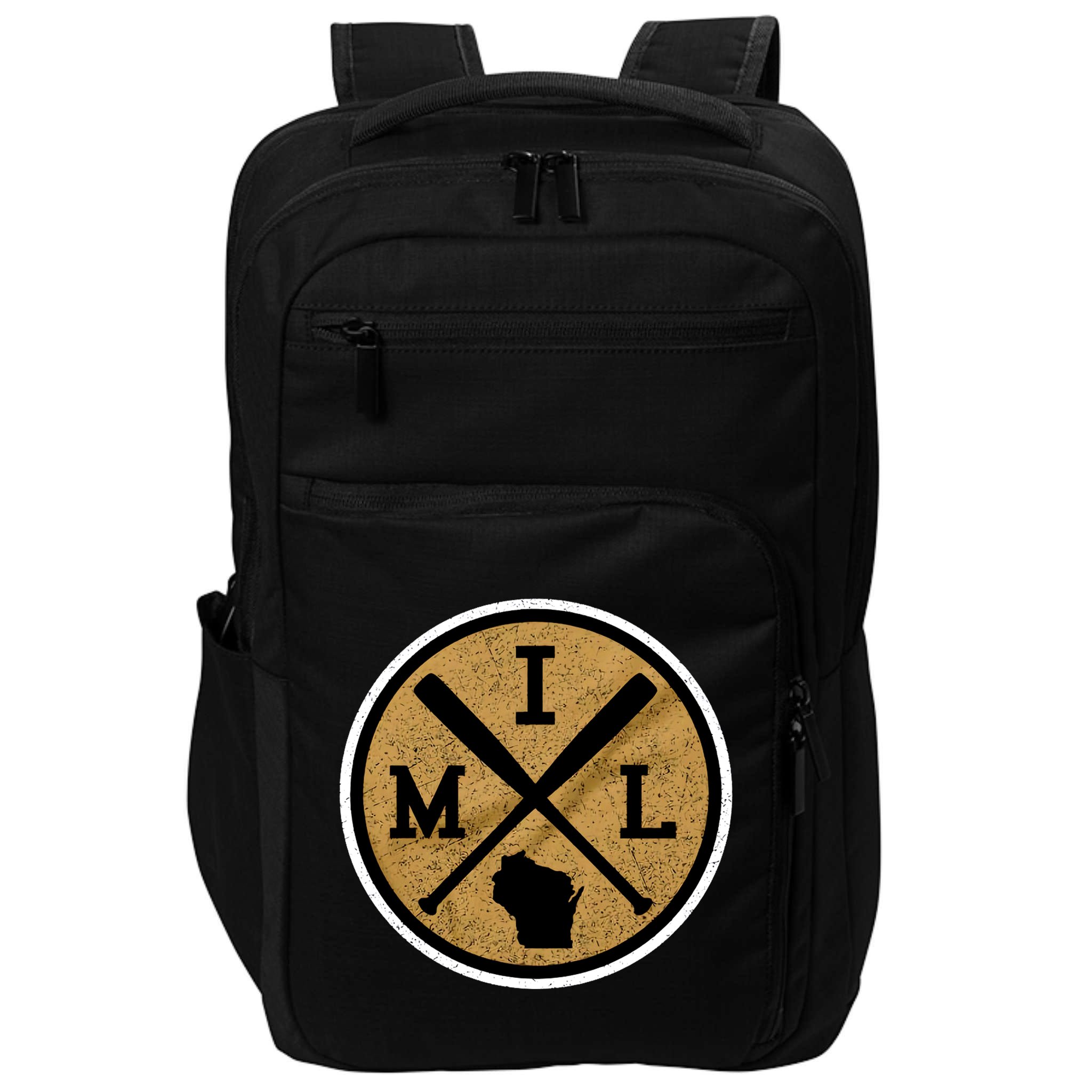 Milwaukee Baseball Lover Baseball Player Retro Sporty Impact Tech Backpack