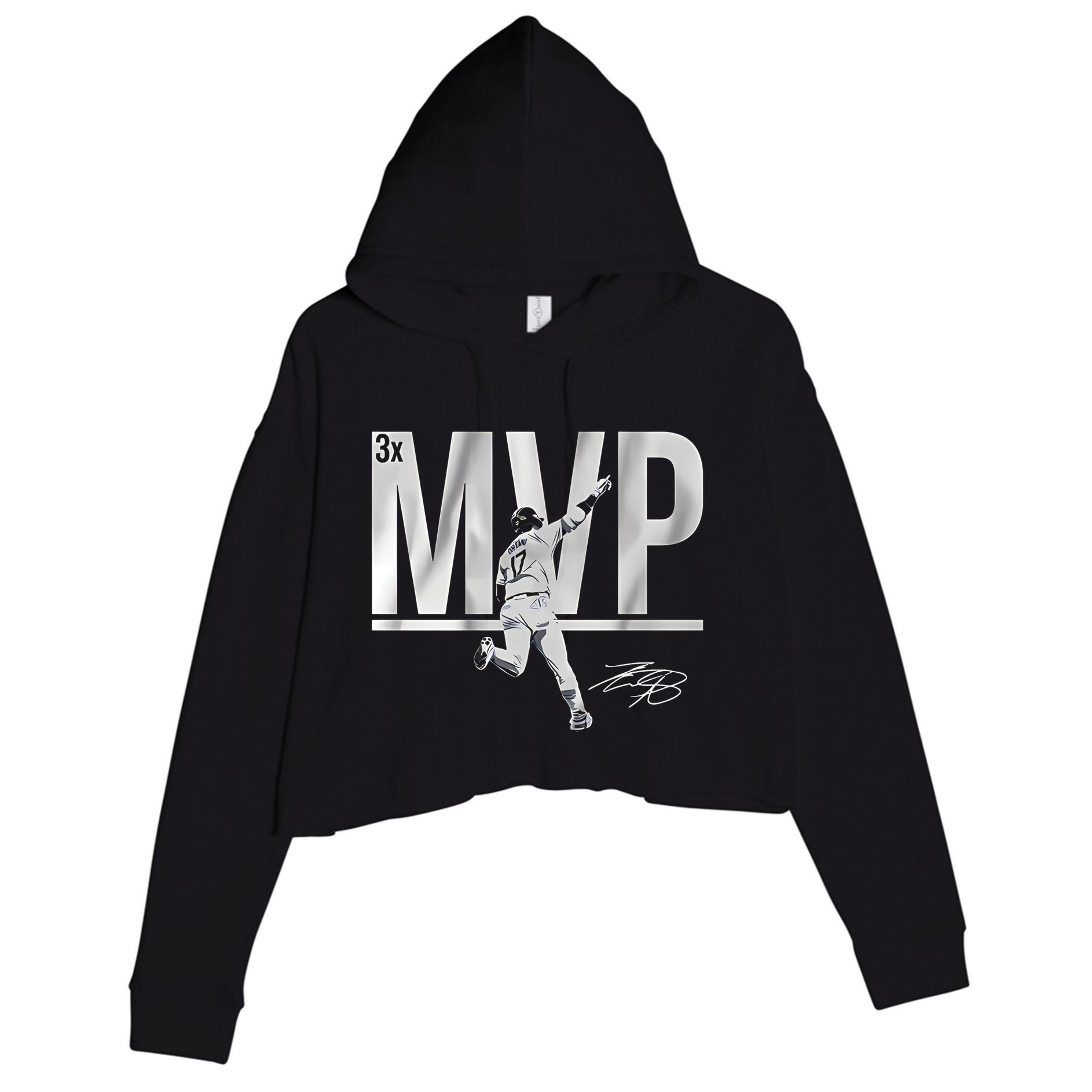 Mvp Baseball Lover Team Crop Fleece Hoodie