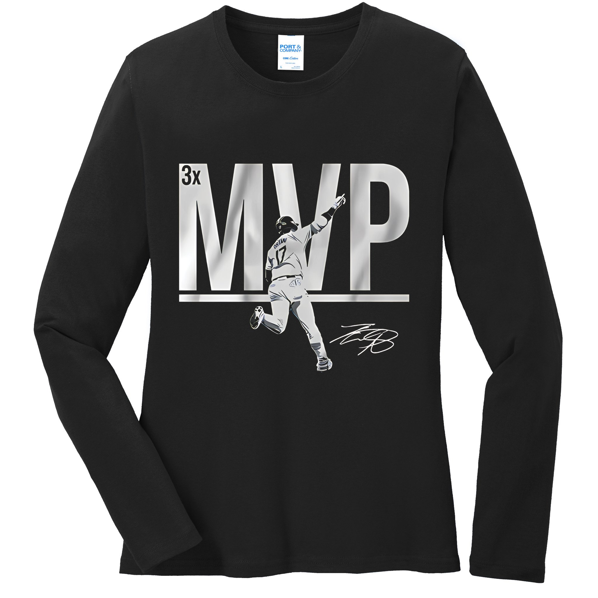 Mvp Baseball Lover Team Ladies Long Sleeve Shirt