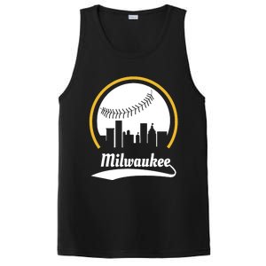 Milwaukee Baseball Lover Baseball Player Retro Sporty PosiCharge Competitor Tank