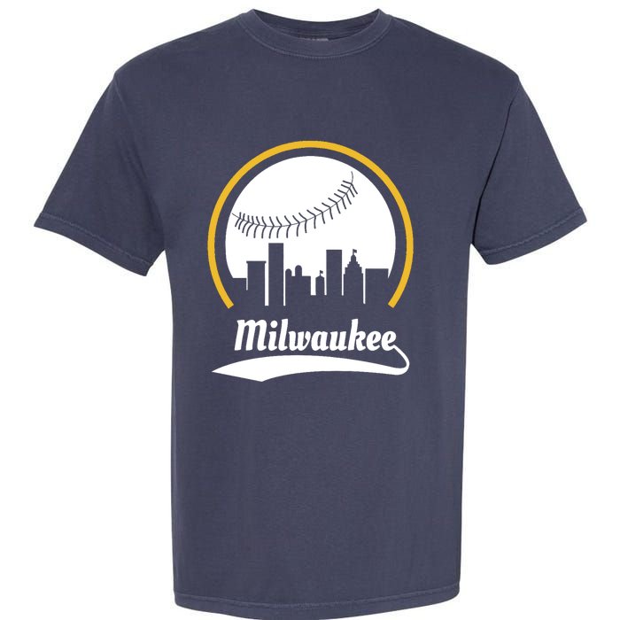 Milwaukee Baseball Lover Baseball Player Retro Sporty Garment-Dyed Heavyweight T-Shirt