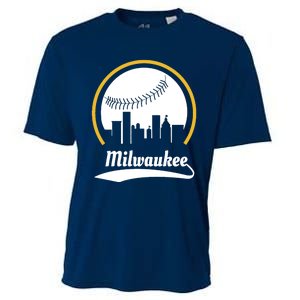 Milwaukee Baseball Lover Baseball Player Retro Sporty Cooling Performance Crew T-Shirt