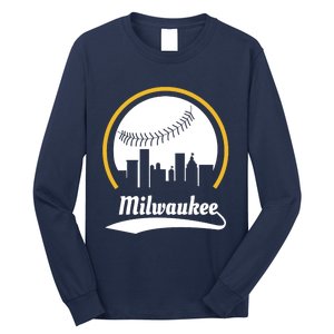 Milwaukee Baseball Lover Baseball Player Retro Sporty Long Sleeve Shirt