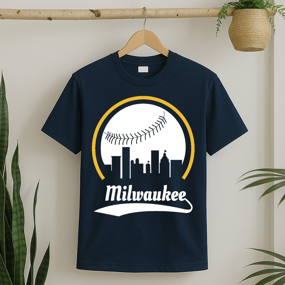 Milwaukee Baseball Lover Baseball Player Retro Sporty T-Shirt