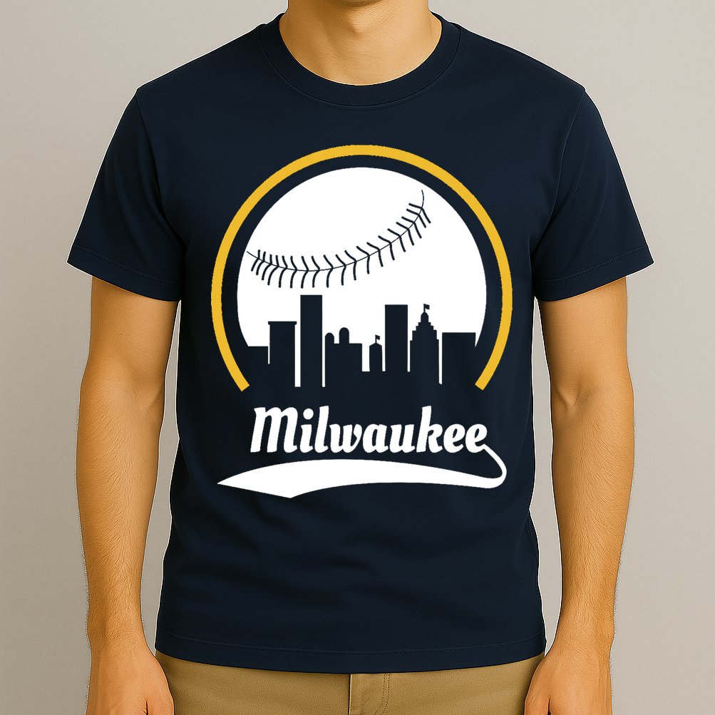 Milwaukee Baseball Lover Baseball Player Retro Sporty T-Shirt