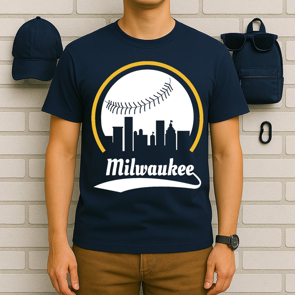 Milwaukee Baseball Lover Baseball Player Retro Sporty T-Shirt