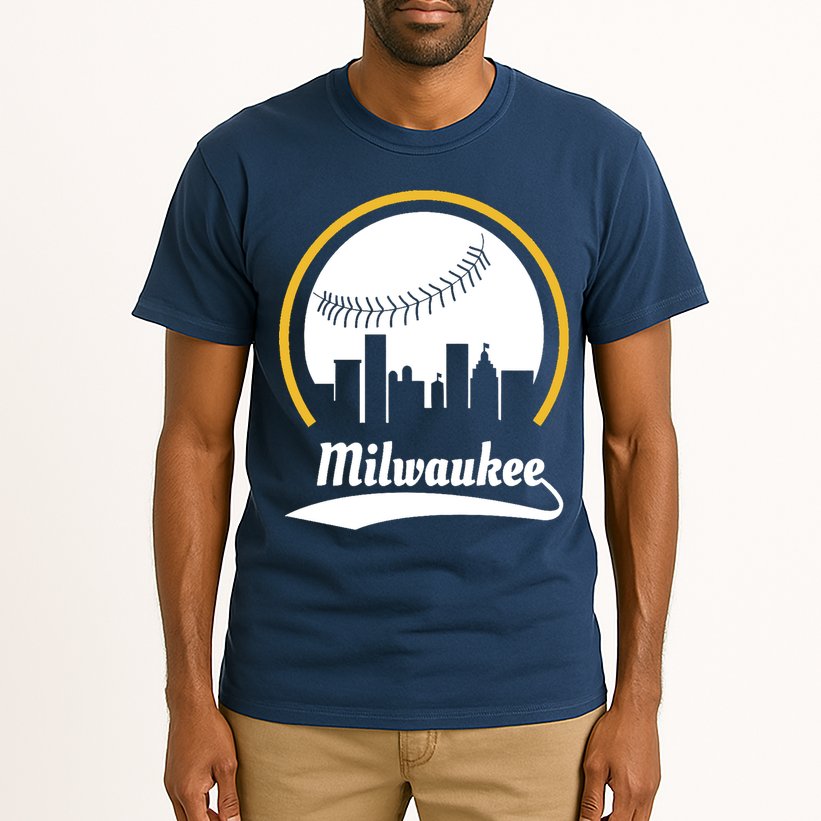 Milwaukee Baseball Lover Baseball Player Retro Sporty Tall T-Shirt