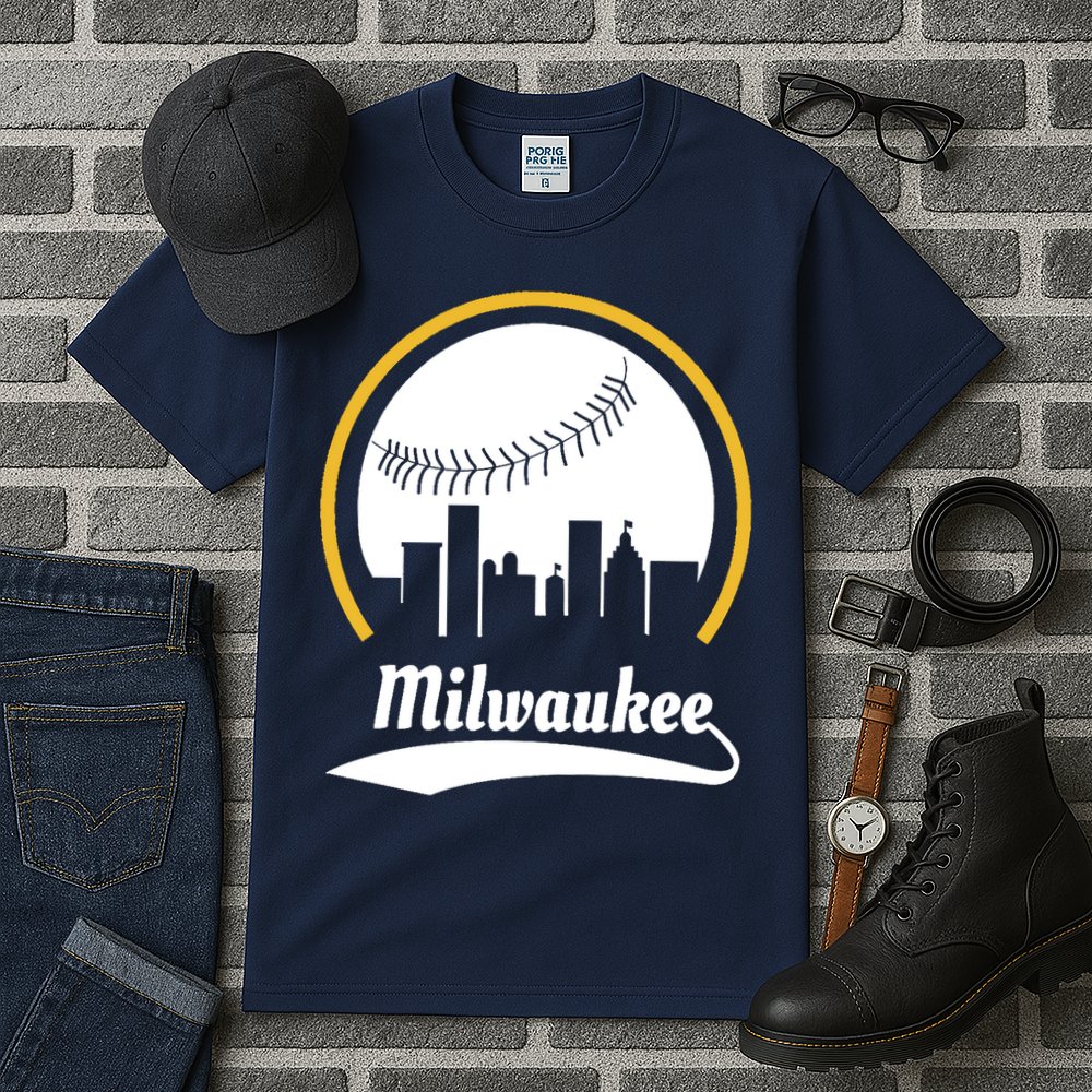 Milwaukee Baseball Lover Baseball Player Retro Sporty Tall T-Shirt