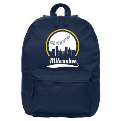 Milwaukee Baseball Lover Baseball Player Retro Sporty 16 in Basic Backpack