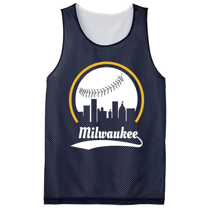 Milwaukee Baseball Lover Baseball Player Retro Sporty Mesh Reversible Basketball Jersey Tank