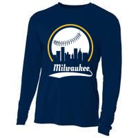 Milwaukee Baseball Lover Baseball Player Retro Sporty Cooling Performance Long Sleeve Crew