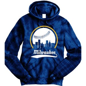 Milwaukee Baseball Lover Baseball Player Retro Sporty Tie Dye Hoodie