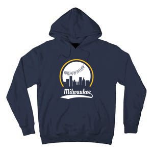 Milwaukee Baseball Lover Baseball Player Retro Sporty Tall Hoodie