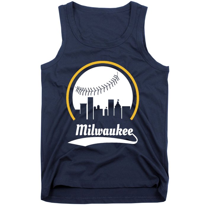 Milwaukee Baseball Lover Baseball Player Retro Sporty Tank Top