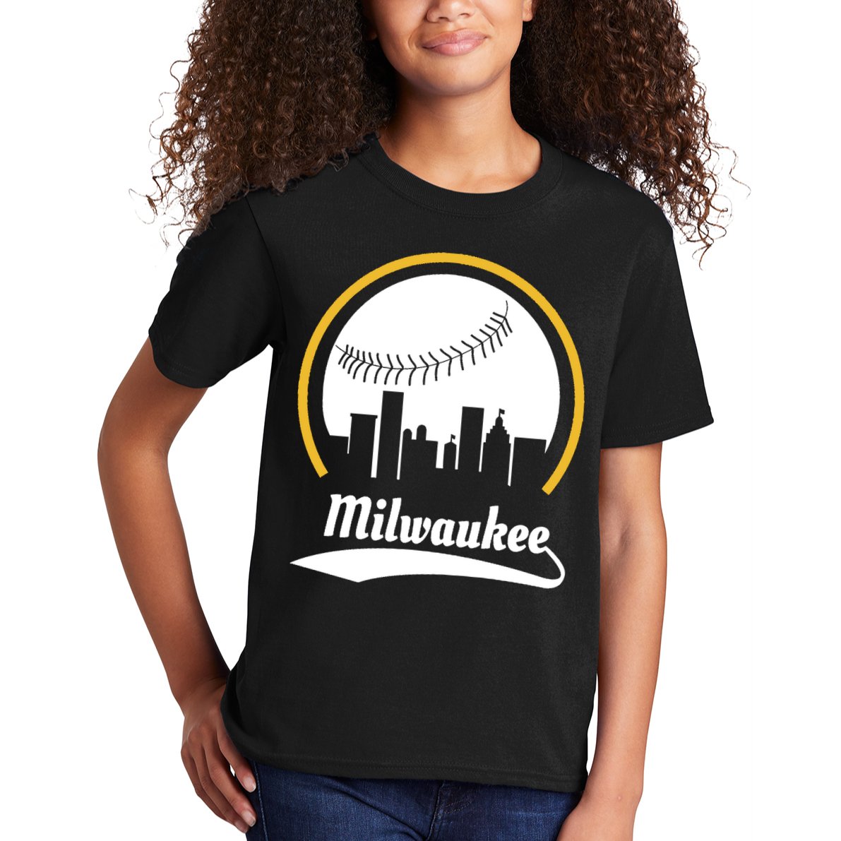Milwaukee Baseball Lover Baseball Player Retro Sporty Kids T-Shirt