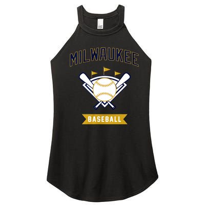 Milwaukee Baseball Lover Baseball Player Retro Sporty Women’s Perfect Tri Rocker Tank