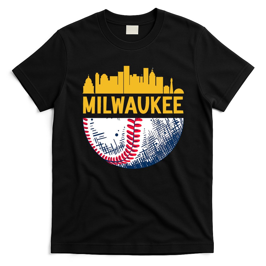 Milwaukee Baseball Lover Baseball Player Retro Sporty T-Shirt