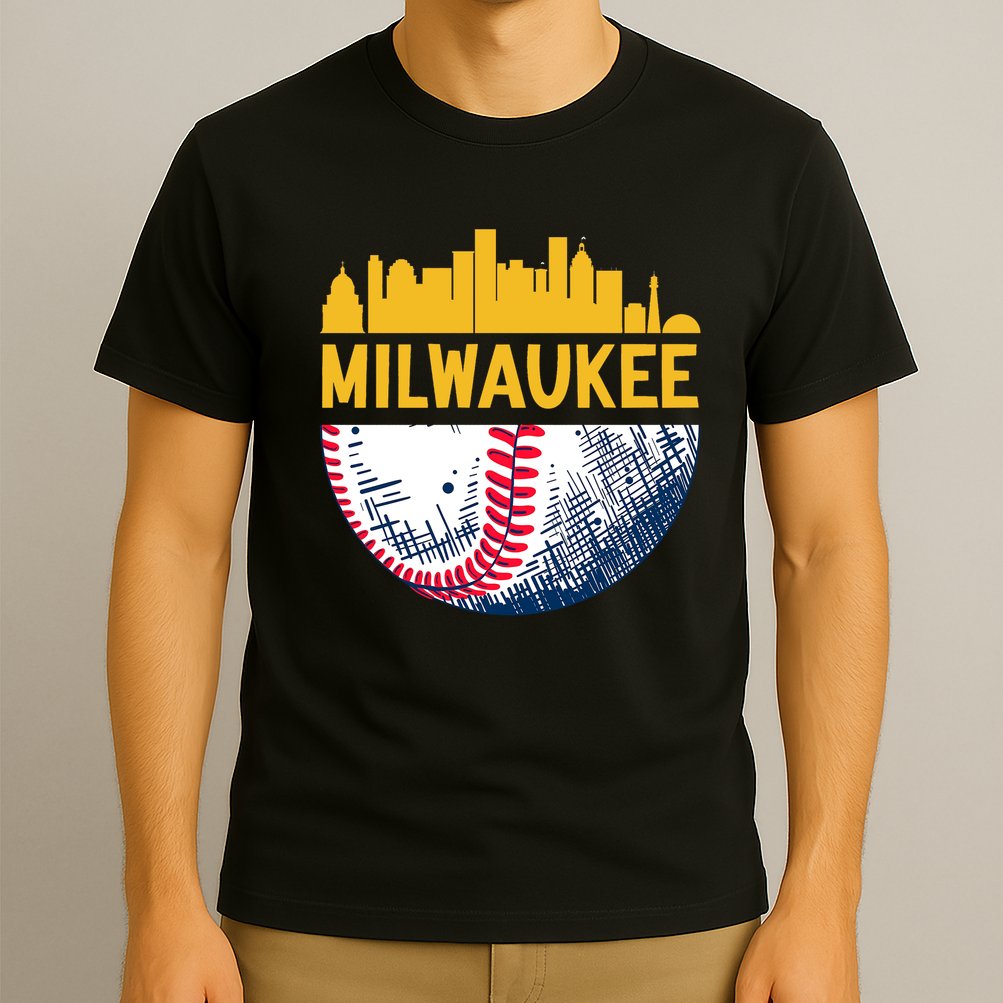 Milwaukee Baseball Lover Baseball Player Retro Sporty T-Shirt