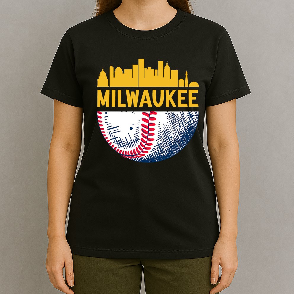 Milwaukee Baseball Lover Baseball Player Retro Sporty T-Shirt